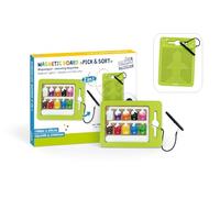 Beleduc Tableau magnétique « Couleurs et comptage », jouable des deux côtés, jeu éducatif magnétique à partir de 3 ans, motricité fine et jeu de couleurs - Jouet inspiré du Montessori - Préscolaire et