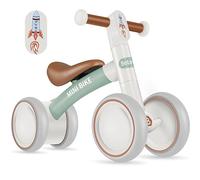 BELEEV B1 Draisienne Bebe 1-2 Ans, Jouet Enfant pour Garçon Fille Bébé | Vélo 4 Roues Silencieuses sans Pédale, Direction Limitée Sûre à 135°, Siège Large et Doux, 10-24 Mois Cadeau d'anniversaire