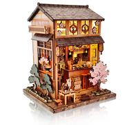 BELEEV Japonais Book Nook DIY avec Éclairage LED, Kit Maison Miniature Rue Izakaya Yakitori, Puzzle 3D pour Adultes Adolescents, Maison de Poupée Miniature Décorative pour Bibliothèque, Cadeau Créatif