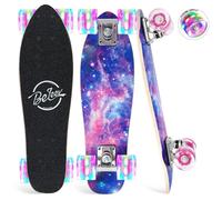 BELEEV Skateboard Complet Mini Cruiser pour Enfants 56cm, LED Roues | avec e Type T, Adolescents, Adultes, 22inch Skate Roues Lumineuses LED Tout-en-Un pour Filles Garçons Débutants