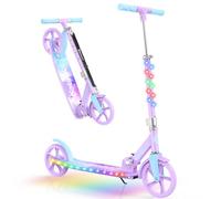 BELEEV Trottinette Enfant de 6 a 14 Ans, Adultes et Adolescents jusqu'à 100 KG, LED Lumineuses Stem & Deck, Pliable et à Hauteur Ajustab, Grandes Roue 200 mm, City Scooter 2 Roues