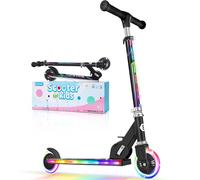 BELEEV V2 Trottinette pour Enfants 3 à 12 Ans, Trottinette Pliable à 2 Roues LED Roues Lumineuses, Stem, Deck, 3 Réglables en Hauteur, Trottinette pour Filles et Garçons, Scooter