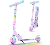 BELEEV V3 Trottinette pour Enfants avec Support, Scooter Pliable à 2 Roues | LED Roues Lumineuses, Stem & Deck, 4 Réglables en Hauteur, Trottinette pour Filles et Garçons de 3 à 12 Ans, Scooter