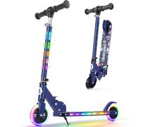 BELEEV V3 Trottinette pour Enfants avec Support, Scooter Pliable à 2 Roues | LED Roues Lumineuses, Stem & Deck, 4 Réglables en Hauteur, Trottinette pour Filles et Garçons de 3 à 12 Ans, Scooter