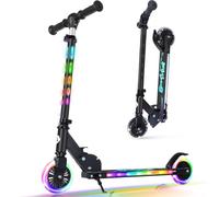 BELEEV V3 Trottinette pour Enfants avec Support, Scooter Pliable à 2 Roues | LED Roues Lumineuses, Stem & Deck, 4 Réglables en Hauteur, Trottinette pour Filles et Garçons de 3 à 12 Ans, Scooter