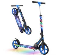 BELEEV V9 Trottinette Enfant de 6 a 14 Ans, Adultes et Adolescents jusqu'à 100 KG, LED Lumineuses Stem & Deck, Pliable et à Hauteur Ajustab, Grandes Roue 200 mm, City Scooter 2 Roues