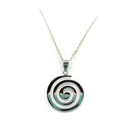 belelle Collier Femme, Collier Celtique, Bijou Breton, Motif Spirale, Amulette de Protection, Cadeau pour Femme, Maman, Femme, Fille, Couleur Argent