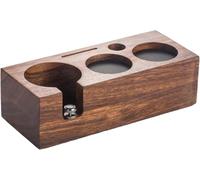 Beler - Station tamper en bois de noyer 51 mm / 54 mm - Station tamper pour porte-filtre, station pour barista espresso pour accessoires espresso avec coussinets en silicone (51/54 mm)
