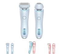 Belerae Brazilian Shaver, Belerae Razor, 2 in 1 Electric Brazilian Shaver for Women, Achieve Silky Smooth Skin Effortlessly (Blue)