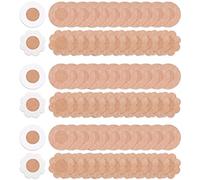 Belerry Lot de 50 paires de cache-tétons confortables jetables en satin pour femme (fleur, rond)