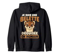 Belette Déguisée en Humain Animal Rusé Drôle Sweat à Capuche