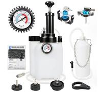 BELEY 3L+1L Kit de Purge de Freins Manuel avec Manomètre, Purgeur de Liquide de Frein Automobile avec Universel, 53/55/58/77 mm Maître-Cylindre Adaptateurs