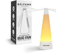 Belfans Ventilateur anti-mouches pour table - Alimenté par USB - Tapette à mouches sans bruit avec lames holographiques - Ventilateur portable pour abeilles, guêpes et utilisation en extérieur