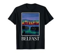 Belfast Irlande du Nord Vintage Retro Harbor Travel Design T-Shirt