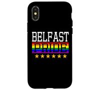 Belfast Pride Drapeau Arc-en-Ciel Gay Lesbienne Queer LGBT Coque pour iPhone X/XS