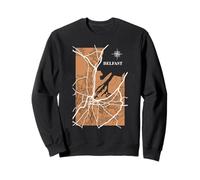Belfast Street Map Art - Soyez Toujours orienté Sweatshirt