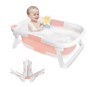 BELFOYER Baignoire pliable bébé pliante évolutive - Baignoire de douche pour enfant - rose