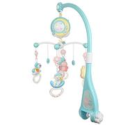 Belfoyer Bébé Mobile de Berceau Musical avec Lumières et Musique, Projecteur, Fonction de Temporisation, Hochets D'animaux pour Enfants, Jouet pour Nouveau-né (Bleu)