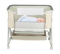 Belfoyer Berceau Cododo Bébé 2 en 1 avec Matelas & Moustiquaire, Lit d’Appoint Réglable en Hauteur, Lit Pliant Portable avec Roues et Fonction Balancelle, de 0 à 36 Mois（50 * 91 * 68-81cm，Kaki）