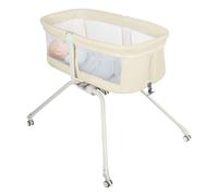 Belfoyer Berceau Cododo Bébé 2 en 1 avec Matelas & Moustiquaire, Lit d’Appoint Réglable en Hauteur, Lit Pliant Portable avec Roues et Fonction Balancelle, de 0 à 36 Mois（94 * 70 * 80cm，Blanc）