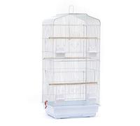 Belfoyer Cage à Oiseaux Interieur et Extérieur, 46 x 36x 92 cm, Cage Oiseau Exotique pour Perruche Ondulée Canari élégante Conure de Molina, Blanc