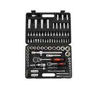 Belfoyer Coffret à Douilles et Embouts 94 Pièces - Mallette à Outils Complète en Acier Chrome Vanadium - Caisse à Outils Portable pour Réparation Auto, Moto, Bricolage et Maison