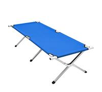 Belfoyer Lit de Camp Pliable en Aluminium pour l'armée, 190 x 64 x 42cm, Capacité 100 kg, pour Randonnée, Camping, Voyage (Bleu)