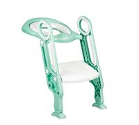 Belfoyer Réducteur Toilette Enfant avec Marche Pliable｜Adaptateur WC Enfant Réglable, Coussin PVC Antidérapant, Rehausseur Toilette pour l’Apprentissage Propreté-WX7501