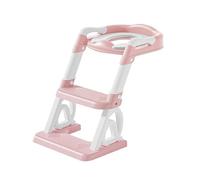 Belfoyer Réducteur Toilette Enfant avec Marche Pliable｜Adaptateur WC Enfant Réglable, Coussin PVC Antidérapant, Rehausseur Toilette pour l’Apprentissage Propreté-WX5802
