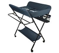 Belfoyer Table à Langer Pliable et Portable, Charge Max 25 kg pour Nouveaux, Réglable en Hauteur, Table a Langer Pliante pour Remplacement de la couche,avec Compartiments de Rangements (Bleu foncé)