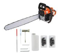 Belfoyer Tronçonneuse Thermique Professionnelle, Moteur Puissant 2 Temps pour Abattage et Élagage, Démarrage Rapide & Système Anti-Vibration, Guide 50 cm Orange