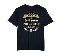 Belge boit la Pression bière Humour fête Belgique T-Shirt, Homme Grandes Tailles, Noir, 4X Tall