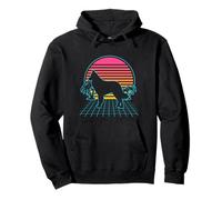 Belgian Shepherd Vintage 80s Vaporwave Aesthetic Dog Lover Sweat à Capuche