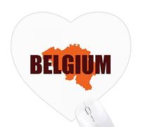 Belgique Carte européenne Bruxelles Jeux de Tapis de Souris en Forme de Coeur