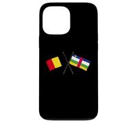 Belgique Centrafrique République Centrafricaine Drapeau Belge Voiture Coque pour iPhone 13 Pro Max