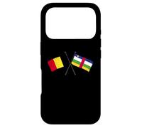 Belgique Centrafrique République Centrafricaine Drapeau Belge Voiture Coque pour iPhone 17 Pro