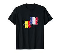 Belgique France Vintage Drapeau Belge T-Shirt