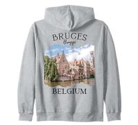 Belgique Heritage Iconic Bruges Canal Architecture médiévale Sweat à Capuche