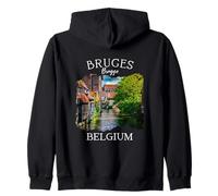 Belgique Heritage Iconic Bruges Canal Architecture médiévale Sweat à Capuche
