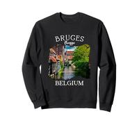Belgique Heritage Iconic Bruges Canal Architecture médiévale Sweatshirt