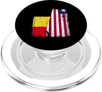 Belgique Liberia Demi Drapeau Belge Libérien Jersey PopSockets PopGrip pour MagSafe