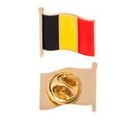 Belgique Pays Drapeau Épinglette en métal souvenir Waving Flag Lapel Pin Multicolore