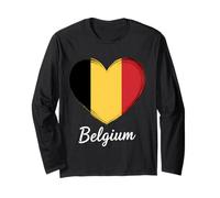Belgique Roots Drapeau Belge Belgie Manche Longue