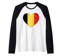 Belgique Roots Drapeau Belge Belgie Manche Raglan