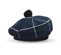 BELGLY Chapeau écossais Tam o' Shanter en acrylique Tammy Jimmy Bonnet plat dans de nombreux tartans, Douglas bleu, Taille unique