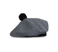 BELGLY Chapeau écossais Tam o' Shanter en acrylique Tammy Jimmy Bonnet plat dans de nombreux tartans, gris ardoise, Taille unique