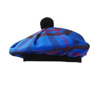 BELGLY Chapeau écossais Tam o' Shanter en acrylique Tammy Jimmy Bonnet plat dans de nombreux tartans, Elliot, Taille unique