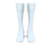 BELGLY Chaussettes de kilt traditionnelles écossaises en laine pour homme Style décontracté Mariage Sports Jambières, blanc, M