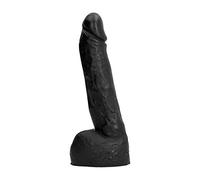 All Black Gode Belgo-Prism noir super réaliste veiné 22 cm