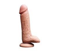 Belgo-Prism Gode Ventouse Silicone Réaliste avec Ventouse/Testicules 21 cm